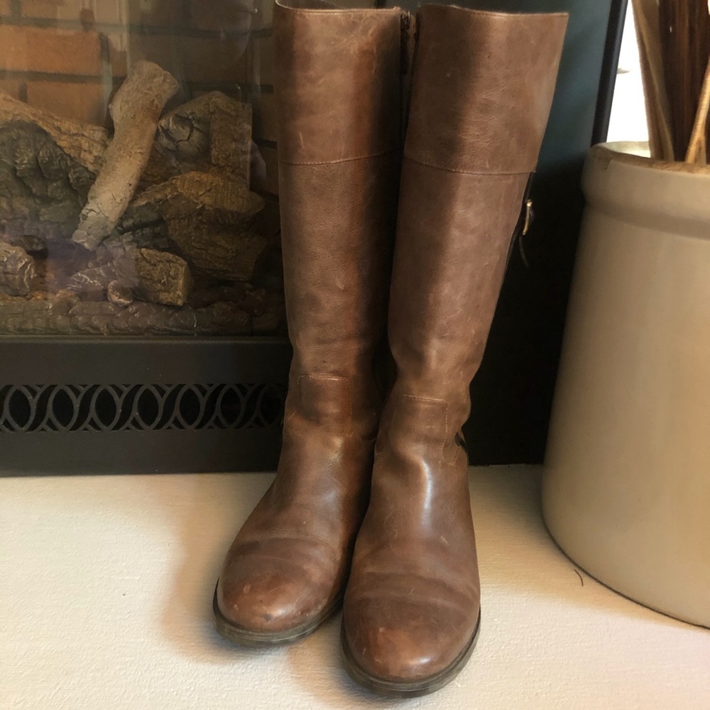 Cole Haan Brown Eldridge Leather Riding Boot